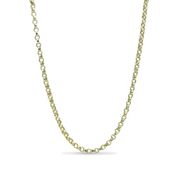 9ct Yellow Gold Fine Belcher Chain Necklace 18"