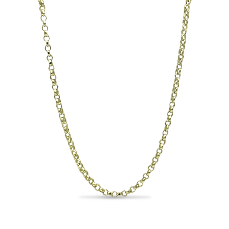 9ct Yellow Gold Fine Belcher Chain Necklace 18"