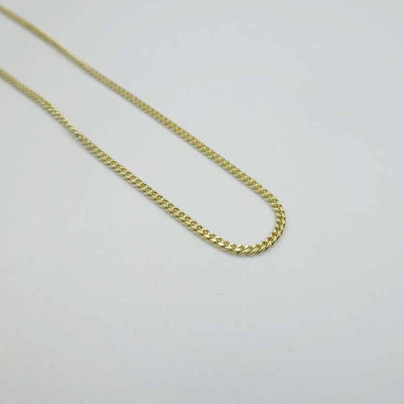 9ct Yellow Gold Fine Curb Chain Necklace 18"