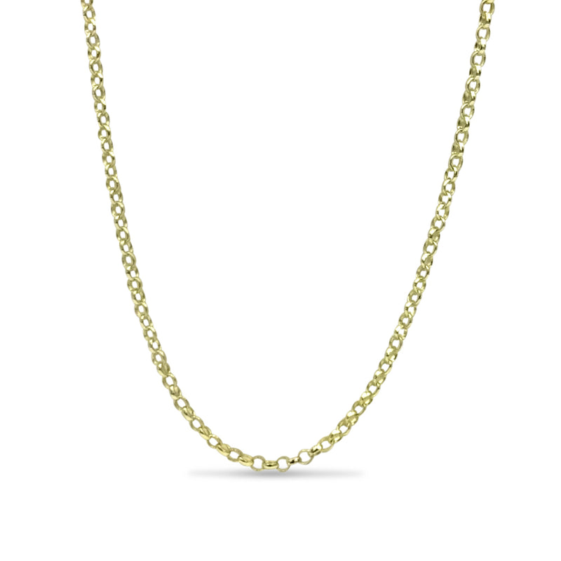 9ct Yellow Gold Fine Belcher Chain Necklace 20"