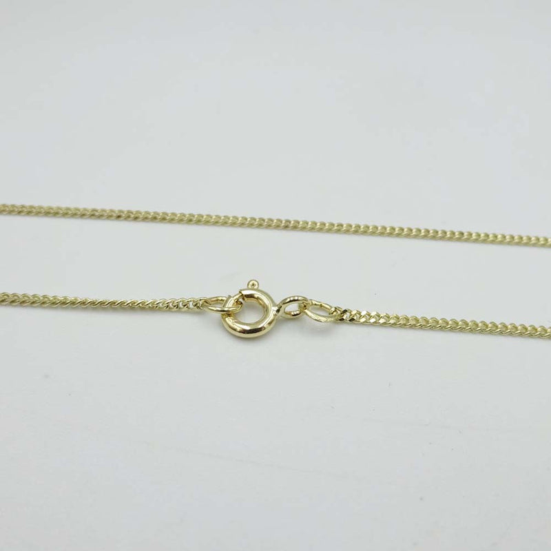 9ct Yellow Gold Fine Curb Chain Necklace 20"