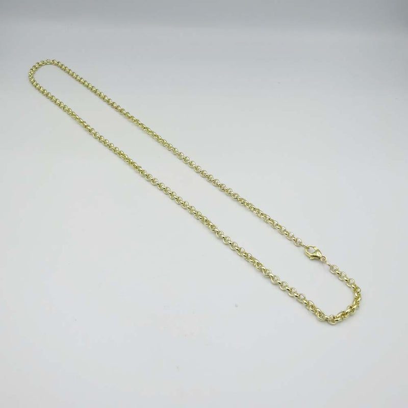 9ct Yellow Gold Belcher Chain Necklace 22"
