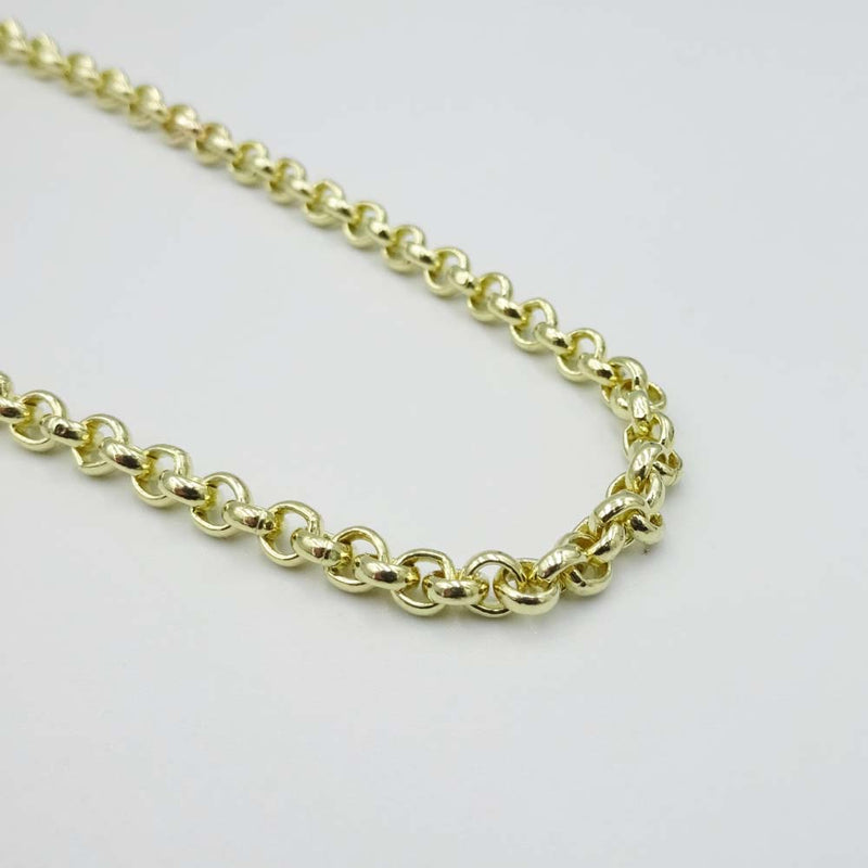 9ct Yellow Gold Belcher Chain Necklace 22"