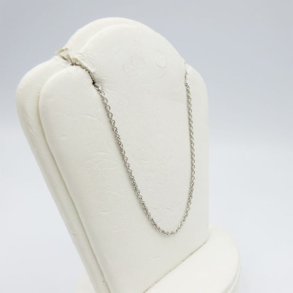 Platinum Fancy Ladies Fine Belcher Design Chain 16inch 4.7g 0.95mm - Richard Miles Jewellers