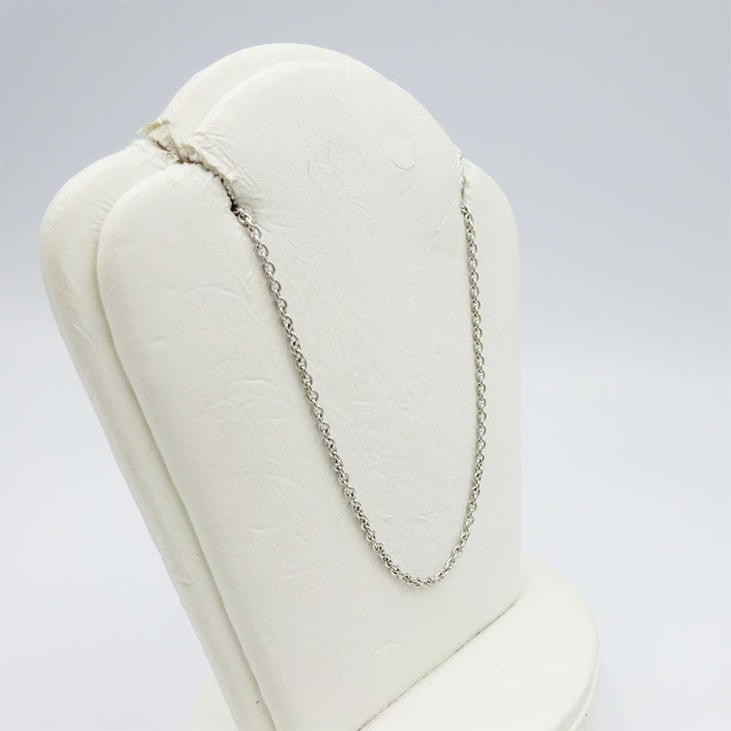 Platinum Fancy Ladies Fine Belcher Design Chain 16inch 4.7g 0.95mm - Richard Miles Jewellers