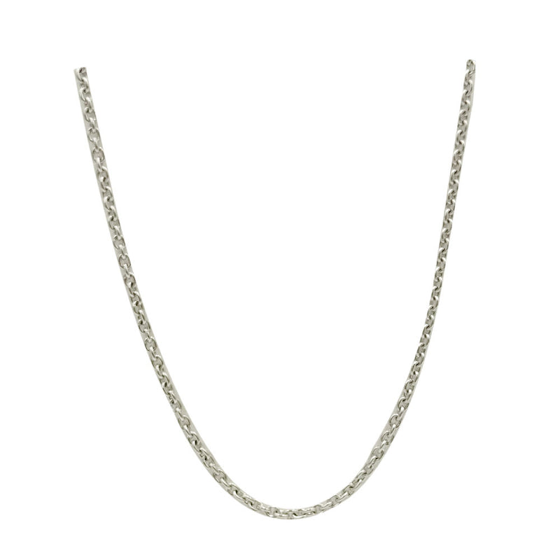 Platinum Fancy Ladies Fine Belcher Design Chain 16inch 4.7g 0.95mm - Richard Miles Jewellers