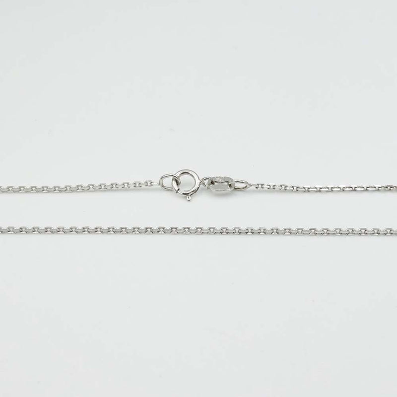 9ct White Gold Diamond Cross Pendant & Fine Chain 18" 0.20ct