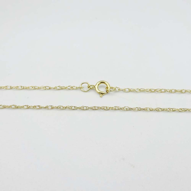 9ct Yellow Gold Chain with '18' Heart Pendant Chain Necklace 18"