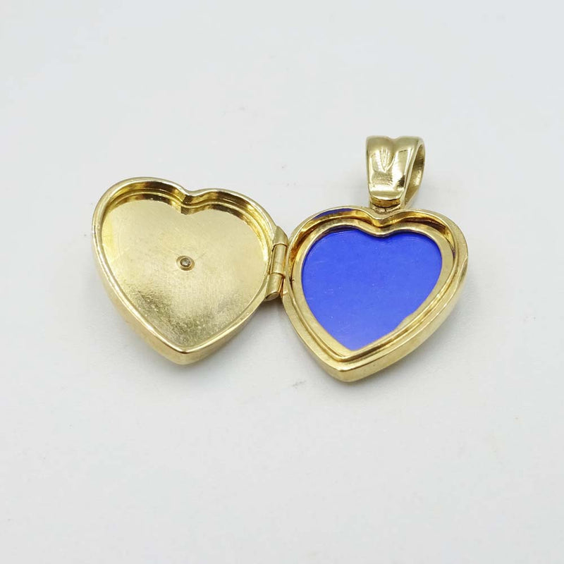 Premium 9ct Yellow Gold and Diamond Heart Locket