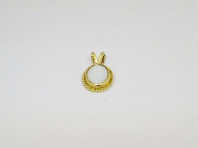 9ct Gold Ladies Opal 1g Pendant 8mm - Richard Miles Jewellers