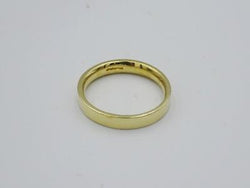 18ct Yellow Gold Mens Plain Flat Shaped 4mm Wedding Band size U 1/2 7.1g - Richard Miles Jewellers