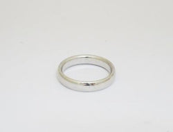 18ct White Gold Medium Weight  4mm Ladies Court Ring Size N 6g - Richard Miles Jewellers