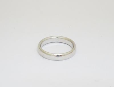 18ct White Gold Medium Weight  4mm Ladies Court Ring Size N 6g - Richard Miles Jewellers