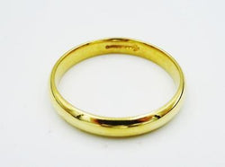 18ct Yellow Gold Plain D Shaped Men's Wedding Band 5.9g Size Z 4mm - Richard Miles Jewellers