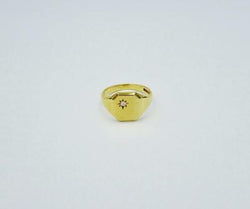 9ct Yellow Gold High Quality 0.05ct Diamond Signet Men's Ring V 6g 13.7mm 12.8mm - Richard Miles Jewellers