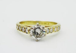 18ct Gold Diamond 1ct VS2 H Shoulders Ladies Engagement Ring 3g Size L RRP £6750 - Richard Miles Jewellers