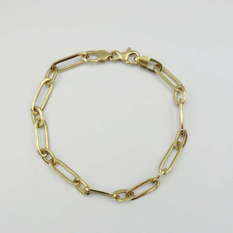 9ct Yellow Gold Wide Chain Link Bracelet