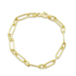 9ct Yellow Gold Wide Chain Link Bracelet