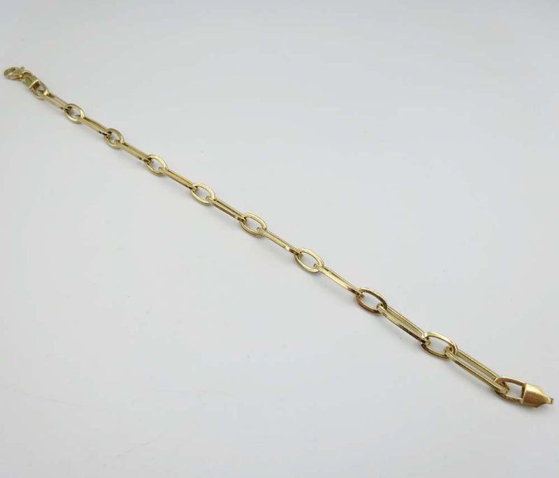 9ct Yellow Gold Wide Chain Link Bracelet