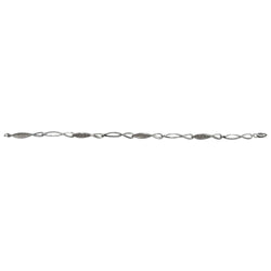 9ct White Gold 0.16ct Diamond Infinity Sign Fancy Ladies Bracelet 7.5inch - Richard Miles Jewellers