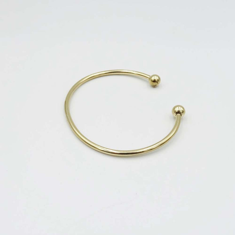 9ct Yellow Gold Small Open Back Torque Bangle