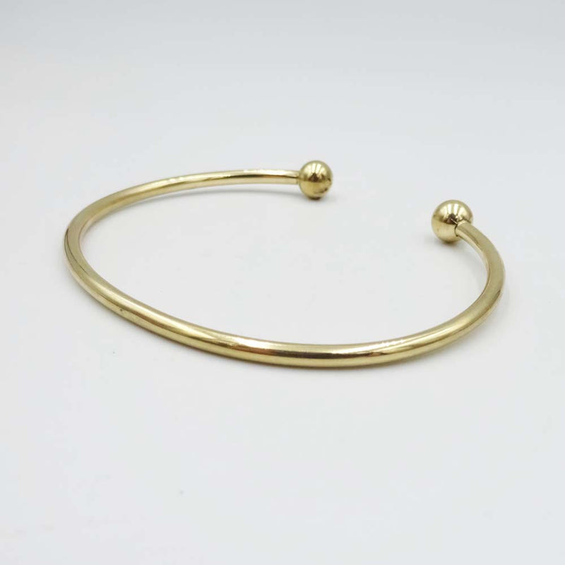 9ct Yellow Gold Small Open Back Torque Bangle