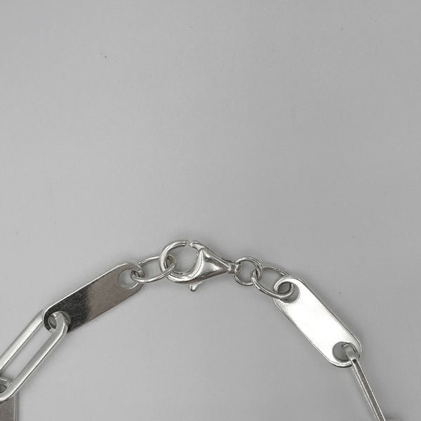 Sterling Silver 925 Stamped Flat Open Plate Bracelet 11.5g 7.5inch - Richard Miles Jewellers