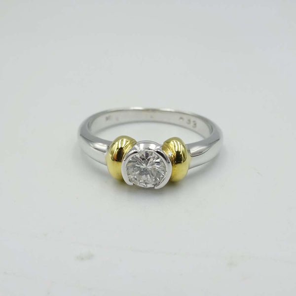 18ct White Gold Round Cut Diamond Ring 0.33ct