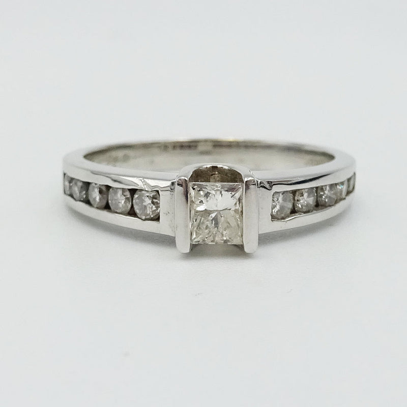 18ct White Gold Diamond Engagement Ring 0.53ct Size L - Richard Miles Jewellers