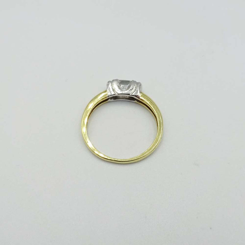 18ct Yellow Gold Square Cut Diamond Ring Size L