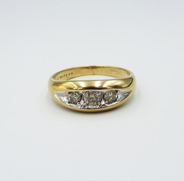 9ct Yellow Gold 375 UK Hall Marked 0.55ct Diamond Claw Set Ring Size Size T 4.2g - Richard Miles Jewellers