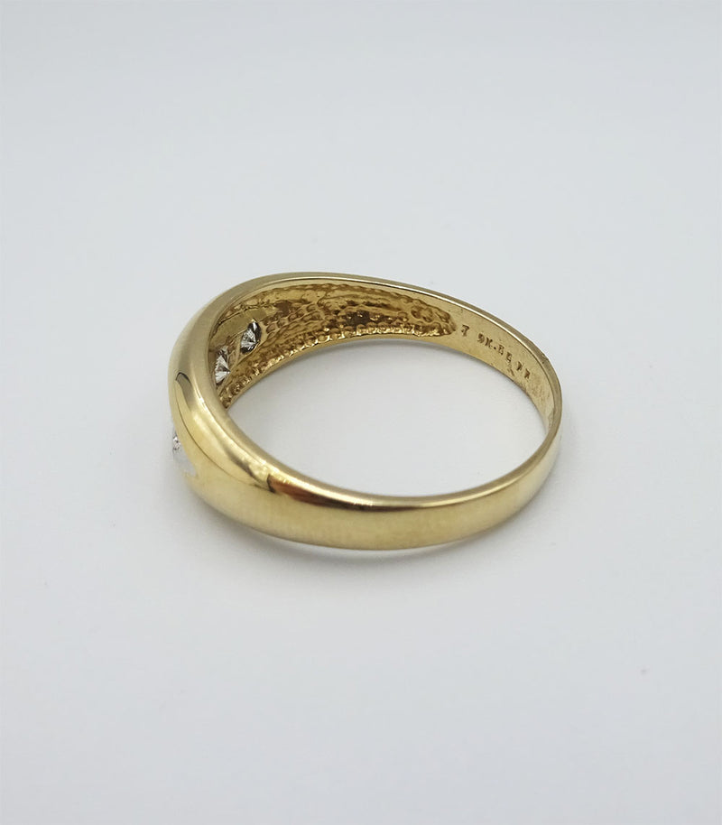 9ct Yellow Gold 375 UK Hall Marked 0.55ct Diamond Claw Set Ring Size Size T 4.2g - Richard Miles Jewellers