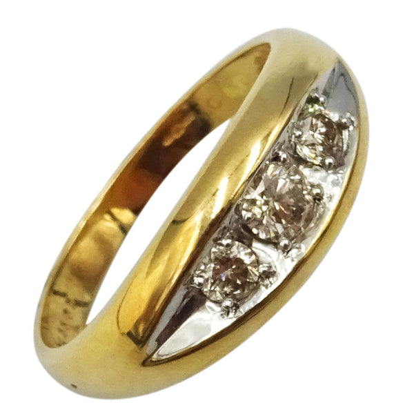 9ct Yellow Gold 375 UK Hall Marked 0.55ct Diamond Claw Set Ring Size Size T 4.2g - Richard Miles Jewellers