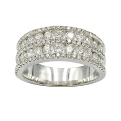 18ct White Gold 5 Row Premium Eternity Diamond Ring 1.16ct - Richard Miles Jewellers