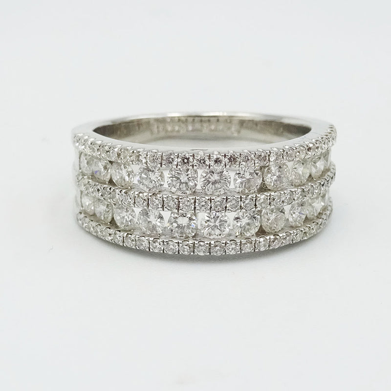 18ct White Gold 5 Row Premium Eternity Diamond Ring 1.16ct - Richard Miles Jewellers