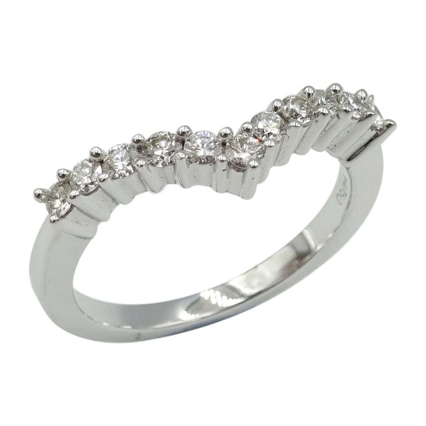 18ct White Gold Wishbone Diamond Ring 0.33ct