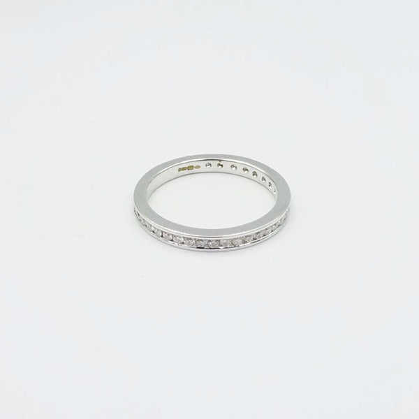 18ct White Gold Diamond Full Eternity Ring Size O 0.50ct