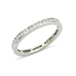 18ct White Gold Diamond Full Eternity Ring Size M 1/2 1.00ct