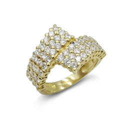 9ct Yellow Gold Cubic Zirconia Wrap Ring Size N