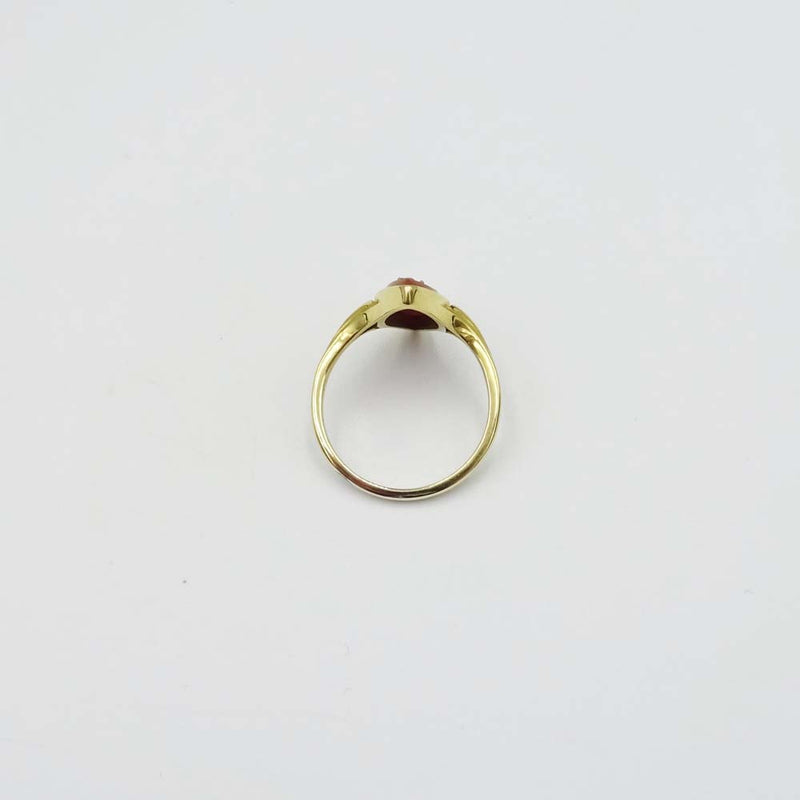 9ct Yellow Gold Marquise Cameo Ring Size O