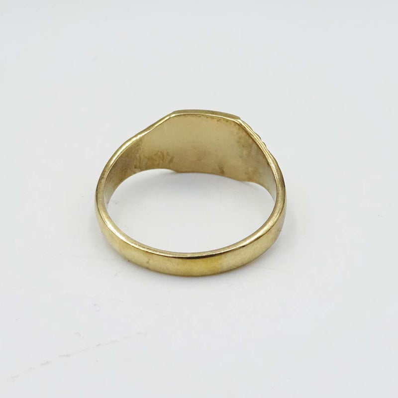 9ct Yellow Gold Square Accent Ring Size P