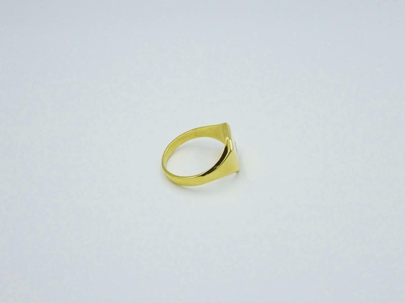 9ct Yellow Gold High Quality 0.05ct Diamond Signet Men's Ring V 6g 13.7mm 12.8mm - Richard Miles Jewellers