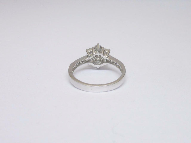 Brand New 9ct Ladies White Gold Seven Diamond Cluster Ring 1.00ct Size N - Richard Miles Jewellers