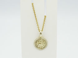 18ct Gold Belcher 0.30ct Diamond Encrusted Border Cupid Chain 20inch 8.7g - Richard Miles Jewellers