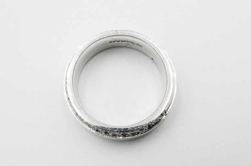 18ct White Gold Solid Heavyweight 0.20ct Diamond Edge Wedding Band M 10g 6mm - Richard Miles Jewellers