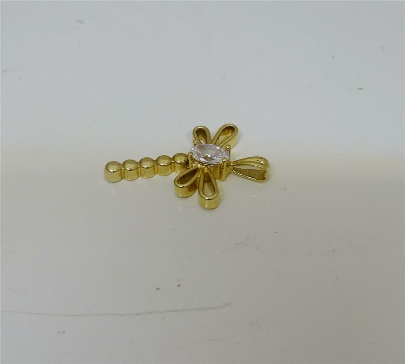 9ct Yellow Gold  Movable Butterfly Pendant set with CZ 25mm 2.2 Grams RRP£165 - Richard Miles Jewellers