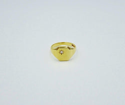 9ct Yellow Gold High Quality 0.05ct Diamond Signet Men's Ring V 6g 13.7mm 12.8mm - Richard Miles Jewellers