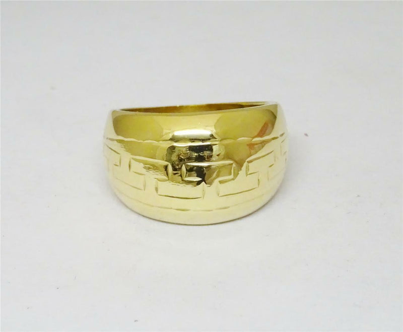 18ct Yellow Gold Greek Key Ring Size N 7.15g - Richard Miles Jewellers