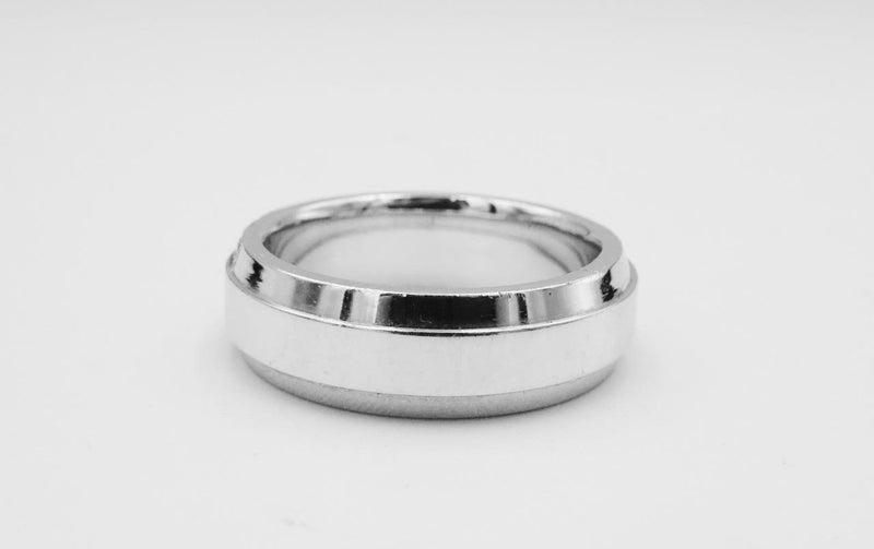 18ct White Gold Solid Heavyweight 0.20ct Diamond Edge Wedding Band M 10g 6mm - Richard Miles Jewellers
