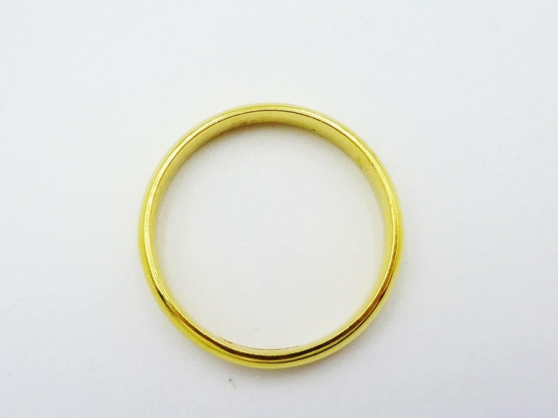 18ct Yellow Gold Plain D Shaped Men's Wedding Band 5.9g Size Z 4mm - Richard Miles Jewellers